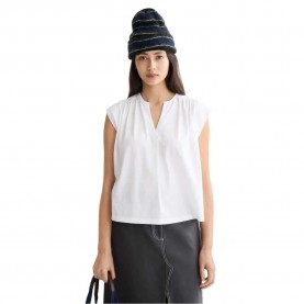 дамски,блузи,дамски,ризи,scotch,&,soda,drapey,v,short,sleeve,blouse,optic,white,(white)