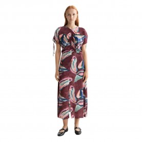 рокля,дамски,поли,и,рокли,scotch,&,soda,drawstring,short,sleeve,long,dress,pink,(abstract,mountain)