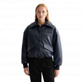 яке,дамски,якета,и,палта,scotch,&,soda,faux,bomber,leather,jacket,dark,navy
