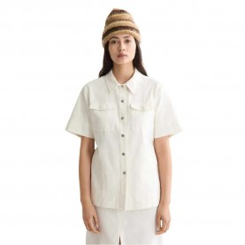 риза,с,къс,ръкав,дамски,блузи,дамски,ризи,scotch,&,soda,patch,pocket,short,sleeve,shirt,eggnog,(white)