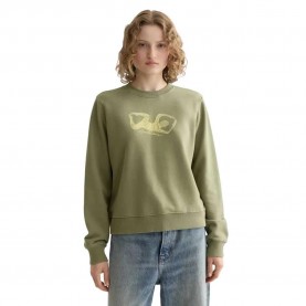 блуза,дамски,блузи,scotch,&,soda,regular,fit,chest,artwork,sweatshirt,green,(oil,green)