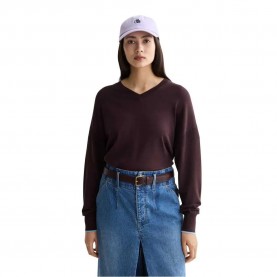 блуза,дамски,пуловери,дамски,плетени,дрехи,scotch,&,soda,relaxed,v,neck,sweater,chocolate,plum,(brown)