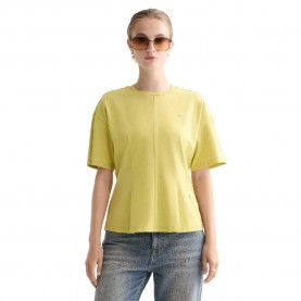 Тениска Scotch & soda Shaping short sleeve T-shirt - Yellow (Golden Green) тениска,мъжки,тениски,дамски,тениски,scotch,&,soda,shaping,short,sleeve,t,shirt,yellow,(golden,green)