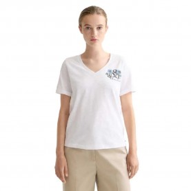 Тениска Scotch & soda Slub Chest Artwork short sleeve v neck T-shirt - White (Bright White) тениска,мъжки,тениски,дамски,тениски,scotch,&,soda,slub,chest,artwork,short,sleeve,v,neck,t,shirt,white,(bright,white)