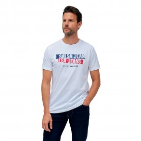 тениска,мъжки,тениски,salsa,jeans,21010251,slim,fit,t,shirt,white