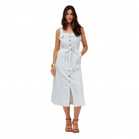 дънки,дамски,поли,и,рокли,salsa,jeans,21010342,dress,light,pearl,(white)