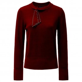 блуза,дамски,пуловери,дамски,плетени,дрехи,salsa,jeans,21010463,slim,fit,sweater,dark,red
