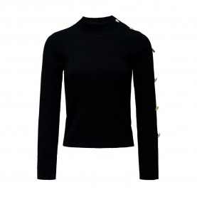 блуза,дамски,пуловери,дамски,плетени,дрехи,salsa,jeans,21010464,slim,fit,high,neck,sweater,black