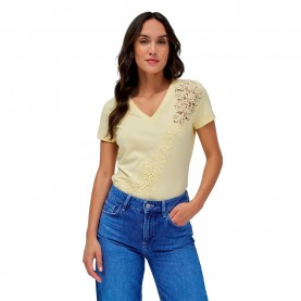 тениска,дамски,тениски,salsa,jeans,21010491,slim,fit,t,shirt,light,yellow,(yellow)