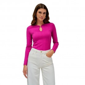 блуза,дамски,пуловери,дамски,плетени,дрехи,salsa,jeans,21010494,slim,fit,sweater,dark,pink,(pink)