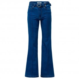 дънки,дамски,панталони,salsa,jeans,destiny,belt,push,in,flare,fit,jeans,medium,light,(blue)