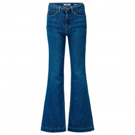 дънки,дамски,панталони,salsa,jeans,faith,belt,push,in,flare,fit,jeans,medium,wash,(blue)