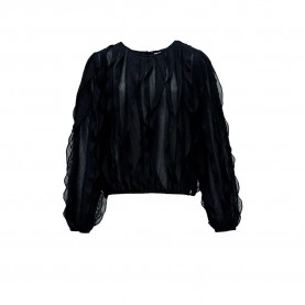 блуза,дамски,пуловери,дамски,плетени,дрехи,salsa,jeans,frill,regular,fit,sweater,black