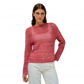 блуза,дамски,пуловери,дамски,плетени,дрехи,salsa,jeans,metallic,threaded,regular,fit,sweater,medium,pink
