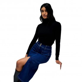 пола,дамски,поли,и,рокли,salsa,jeans,secret,front,pockets,push,in,skirt,dark,wash,(blue)