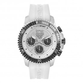 часовник,часовници,philipp,plein,sport,powerlift,45,mm,watch,white,(silver)