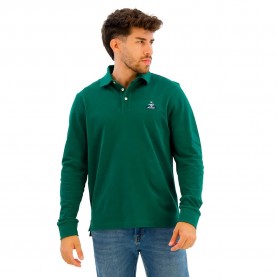 мъжки,блузи,с,яка,façonnable,bird,pima,long,sleeve,polo,apple,green