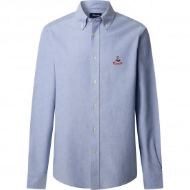 риза,с,дълъг,ръкав,мъжки,ризи,façonnable,bird,yale,oxford,long,sleeve,shirt,blue