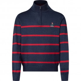 блуза,мъжки,пуловери,façonnable,cosilk,stop,half,zip,sweater,blue,(pop,blue)