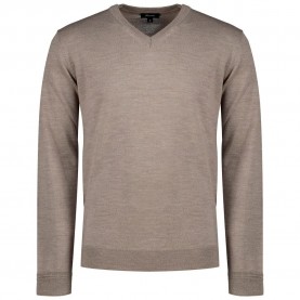 блуза,мъжки,пуловери,façonnable,merino,v,neck,sweater,dark,stone,beige