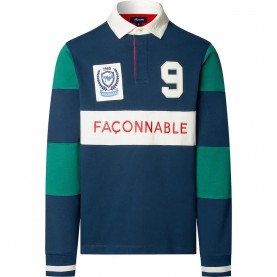 мъжки,блузи,с,яка,façonnable,rugby,patch,long,sleeve,polo,naval,blue,(blue)