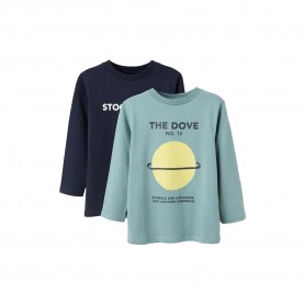 Тениска Zippy 3107523702 long sleeve T-shirt 2 units - Blue (Light Blue) тениска,мъжки,тениски,дамски,тениски,zippy,3107523702,long,sleeve,t,shirt,2,units,blue,(light,blue)