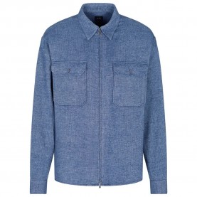 Armani exchange XM001140_AF16611 overshirt - Blue (Blue Herringbone) мъжки,якета,дамски,якета,и,палта,armani,exchange,xm001140,af16611,overshirt,blue,(blue,herringbone)