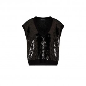 потник,дамски,пуловери,дамски,плетени,дрехи,armani,exchange,xw001325,af16682,knitted,vest,black,sequins
