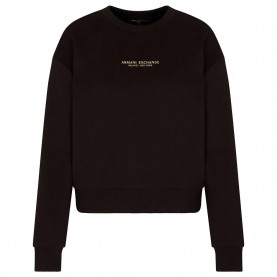 блуза,дамски,блузи,armani,exchange,xw001451,af10830,sweatshirt,black,(black,gold)