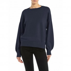 блуза,дамски,пуловери,дамски,плетени,дрехи,replay,dk3901.000.g23372,sweater,dark,navy,(blue)