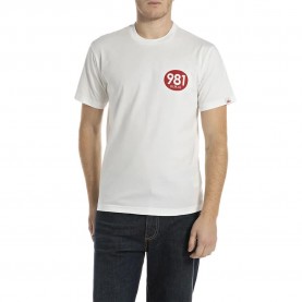 тениска,мъжки,тениски,replay,m3201.000.2660,short,sleeve,t,shirt,natural,white,(white)