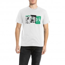 Тениска Replay M3225.000.2660 short sleeve T-shirt - White (Natural White) тениска,мъжки,тениски,replay,m3225.000.2660,short,sleeve,t,shirt,white,(natural,white)
