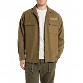 яке,мъжки,якета,replay,m8494.000.85314,jacket,melange,military,(brown)