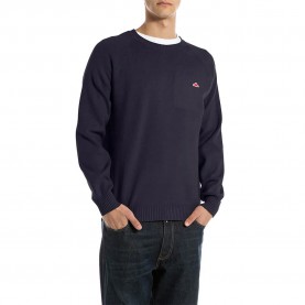 Блуза Replay UK4857.000.G23538 sweater - Blue (Dark Blue) блуза,мъжки,пуловери,replay,uk4857.000.g23538,sweater,blue,(dark,blue)