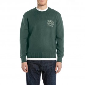 Блуза Replay UK4885.000.G23538 sweater - Green (Sea Green) блуза,мъжки,пуловери,дамски,пуловери,replay,uk4885.000.g23538,sweater,green,(sea,green)