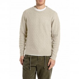 блуза,мъжки,пуловери,replay,uk4872.000.g23894,sweater,sand,(beige)