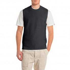 потник,мъжки,пуловери,replay,uk4864.000.g21280g,knitted,vest,blue,(grey)