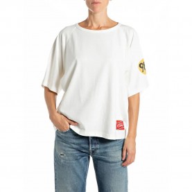 тениска,дамски,тениски,replay,w3447b.000.23940,short,sleeve,t,shirt,natural,white,(white)