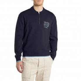 блуза,мъжки,пуловери,replay,uk4886.000.g23538,half,zip,sweater,dark,blue,(blue)