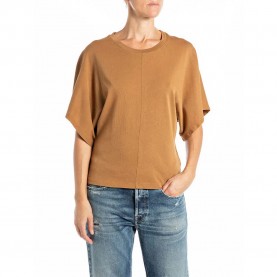 Тениска Replay W3466A.000.23792D short sleeve T-shirt - Brown (Camp Bronze) тениска,дамски,тениски,replay,w3466a.000.23792d,short,sleeve,t,shirt,brown,(camp,bronze)