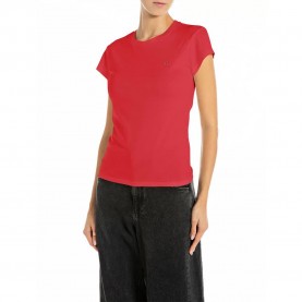 Тениска Replay W3474.000.20994 short sleeve T-shirt - Red (Wine Red) тениска,мъжки,тениски,дамски,тениски,replay,w3474.000.20994,short,sleeve,t,shirt,red,(wine,red)