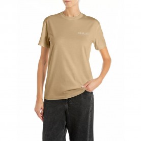 тениска,дамски,тениски,replay,w3566g.000.2660,short,sleeve,t,shirt,beige,(stone,ivory)