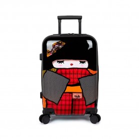 куфари,tokyoto,luggage,japan,doll,trolley,bag,red,(black)