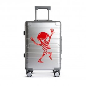 куфари,tokyoto,luggage,silver,skull,trolley,bag,silver