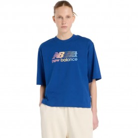 Тениска New balance Grad short sleeve T-shirt - Galaxy Blue тениска,дамски,тениски,new,balance,grad,short,sleeve,t,shirt,galaxy,blue