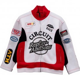 блуза,детски,блузи,replay,sb2727.050.23978,full,zip,sweatshirt,white,(natural,white)