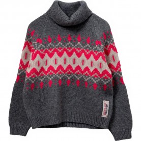 блуза,детски,блузи,replay,sg5044.050.g22726,high,neck,sweater,iron,melange,jacquard