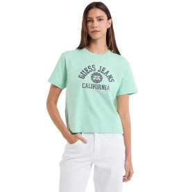 тениска,дамски,тениски,guess,jeans,w5ri43,k8hm0,boxy,fit,short,sleeve,t,shirt,hope,green,(green)