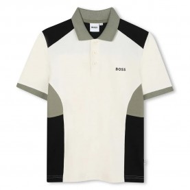 BOSS J52335 short sleeve polo - White (Sand) детски,блузи,с,яка,boss,j52335,short,sleeve,polo,white,(sand)