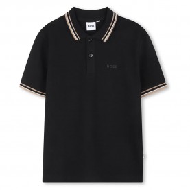 детски,блузи,с,яка,boss,j52332,short,sleeve,polo,black